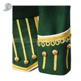 Green Pipe Band Doublet With White Piping 11 And A Decorative Gold Braid Jacket